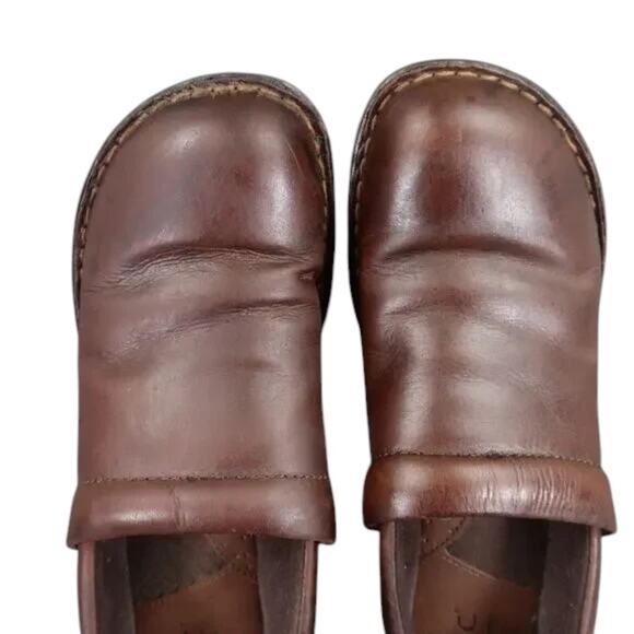 Born Concept Shoe Women 9.5 Clog Leather Slip On Peggy Comfort Walking Brown boc - Picture 4 of 13